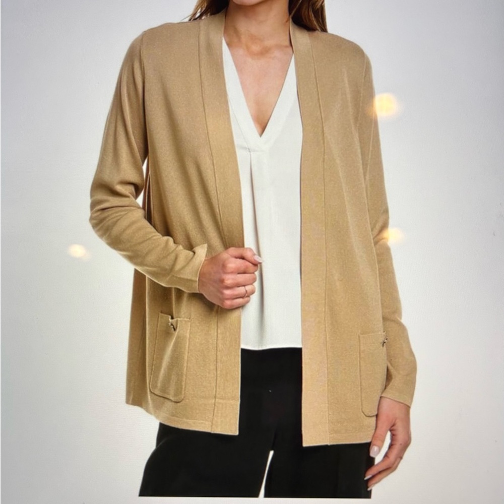 ANNE KLEIN BEIGE CARDIGAN